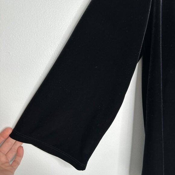 Chicos Black Velvet Cowl Neck Top XL - Picture 4 of 10